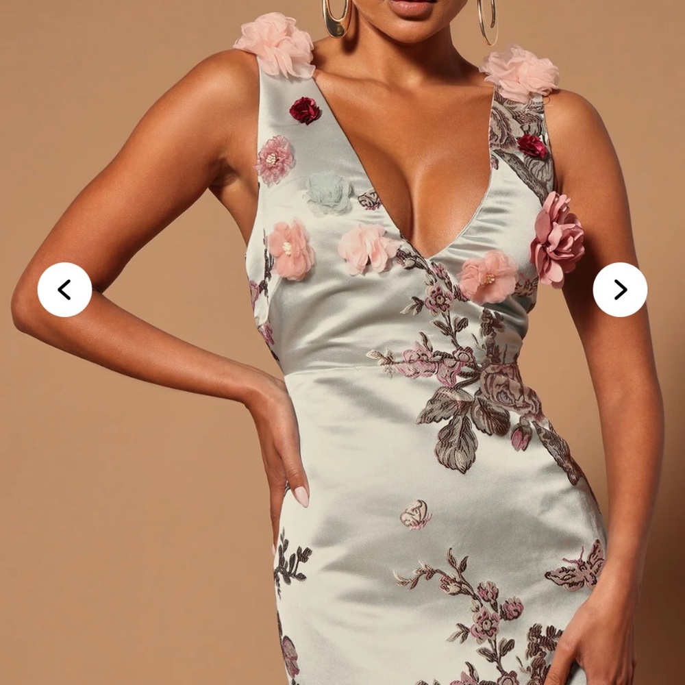 Jacquard Gown - Blue
